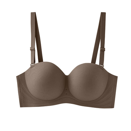 Half-Cup Seamless Small Bust Enhancing Push-Up Bra, 12-Cup Anti-Slip Strapless Underwear for Women, New Summer Product