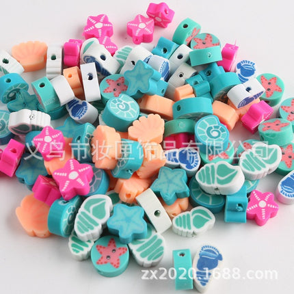 100 a pack of cross-border fruit soft pottery loose beads clay beads diy Amazon material bag accessories mobile phone