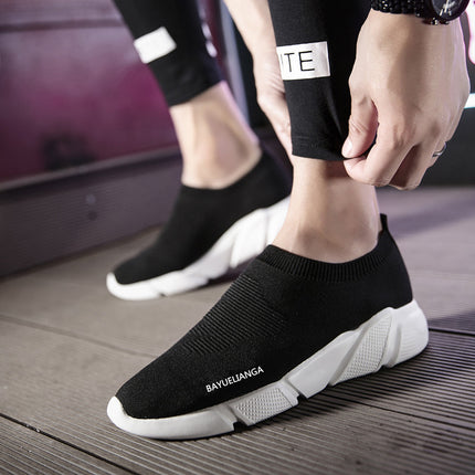 Cross-border Men's Shoes Breathable New Summer Low-top Socks Shoes Slip-on Men's Shoes Mesh Shoes Trendy Men's and Women's sneaker