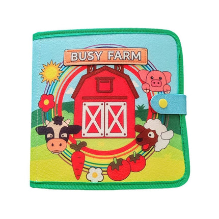 Felt Cloth Book for Children, Educational Early Learning, Tear-Resistant Cloth Book, Farm Cognition Felt Early Learning Board