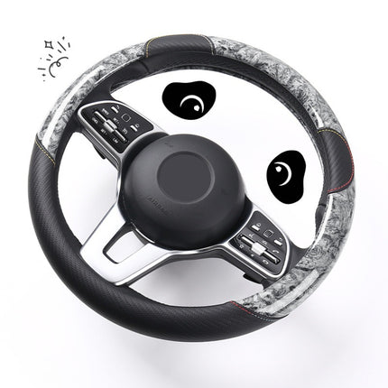 New crystal peach wood grain car steering wheel cover factory direct cartoon cute non-slip wear-resistant four seasons universal