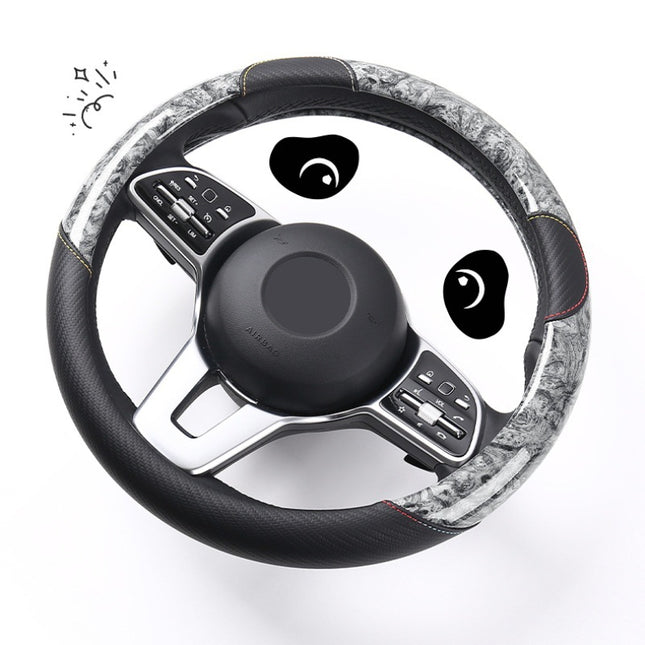 New crystal peach wood grain car steering wheel cover factory direct cartoon cute non-slip wear-resistant four seasons universal