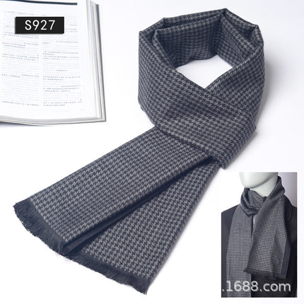 New Plaid Scarf for Men in Autumn and Winter, New Korean Version for Boyfriend, Plaid Scarf, Shawl, Male and Female Students, Couple to Keep Warm