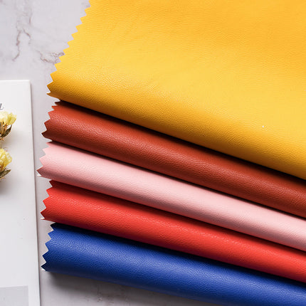 Elastic Pu Soft Leather Fabric with Fine Grain for Bags and Shoes, Flat Elastic Clothing Material, Plain Weave Garment Accessories for Cross-Border Trade