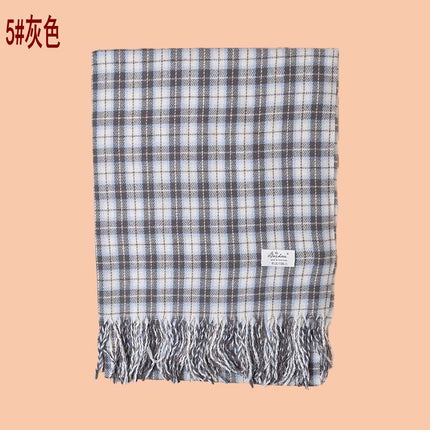 Autumn and Winter New Small Square All-match Tassel Cashmere Scarf Thickened Warm Shawl Cold-proof Unisex