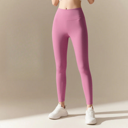 High-Waisted Tummy Control Fitness Pants for Women, Breathable Tight-Fitting Leggings, Butt-Lifting Yoga Pants, Naked-Feel High-Elasticity