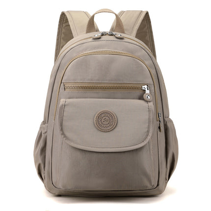2025 New Simple Casual Women's Korean Style Solid Color Backpack Fashionable Large Capacity Backpack Women's Travel Bag