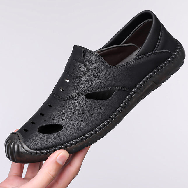 Sandals Men's 2025 New Summer Outer Wear Soft-Soled Sports and Leisure Beach Shoes Men's Clogs Drop Shipping