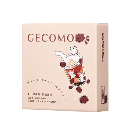 GECOMO Ice American Style Paste Powder Puff Double Star Set Box Super Soft Makeup Sponge Wet and Dry Powder Air Cushion