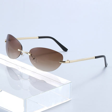 Frameless Futuristic Glasses Y2K Millennium Sexy Style Sunglasses Retro Ins Women's Fashion Sunglasses Men's Manufacturer Wholesale
