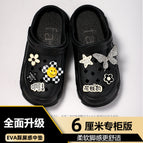 Black 6cm [black and white checkered flower] / 38-39 [37-38 foot Racket]]
