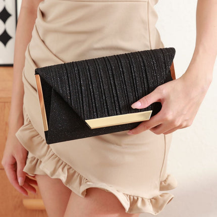 Spot Wholesale Spot Amazon Pleated Evening Party Evening Bag Clutch Bag European and American Style Popular Bags