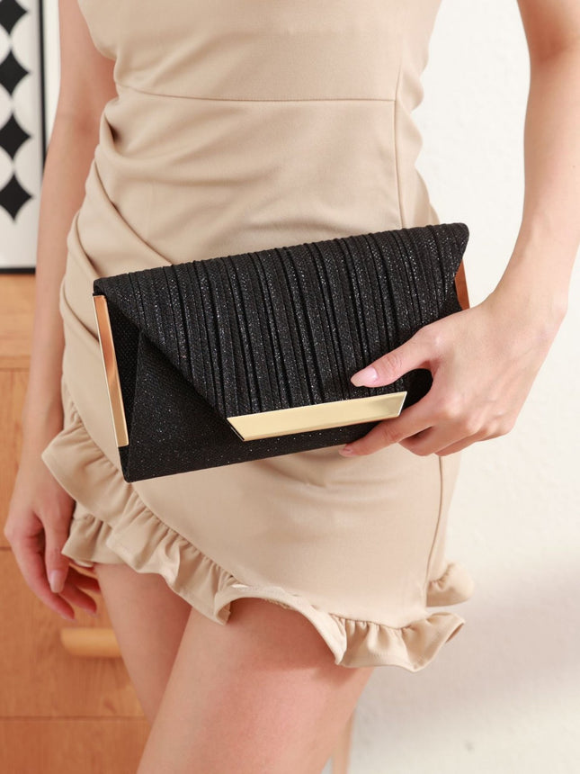 Spot Wholesale Spot Amazon Pleated Evening Party Evening Bag Clutch Bag European and American Style Popular Bags