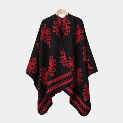 Ethnic Style Shawl Cape for Women, Suitable for Outdoor Wear, Yunnan Lijiang Xinjiang Xizang Travel Photography, Stylish Scarf for Women