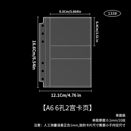 In-Stock Large A6 Planner Creative Frosted Translucent Pp Strap Loose-Leaf Planner Notebook Six-Hole Cover