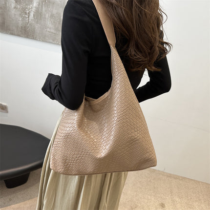 This Year's Popular Bags for Women 2025 New High-End Retro Shoulder Bag Large Capacity Commuter Tote Bucket Bag
