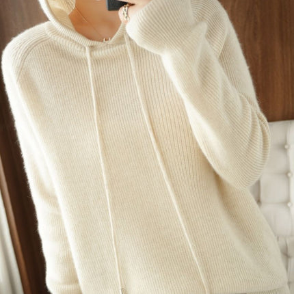 Long sleeve hooded pullover sweater women's bottoming sweater Korean style loose casual knitted sweater Spring and Autumn New hoodie