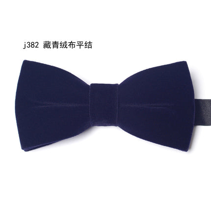bridegroom groomsman bow tie red leather velvet studded men's wedding dress accessories host banquet bow blue british