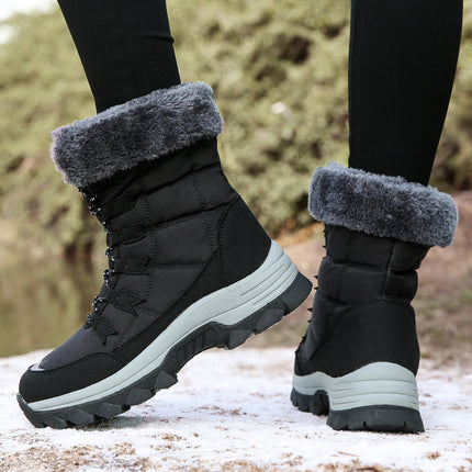 Warm Boots, Snow Boots, Plus Size, Thickened Outdoor Cold-Proof Snow Boots, Winter Women's Fleece-Lined Boots