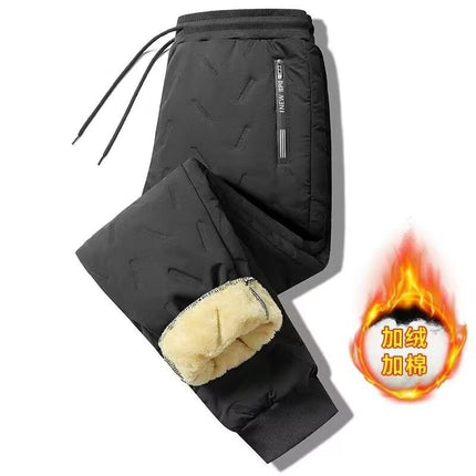 Construction Site Wear-Resistant Fleece-Lined Casual Pants Men's Cashmere Pants Loose Sports Pants Autumn and Winter Thickened Large Size Sweatpants
