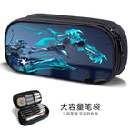 Large-capacity three-layer canvas pencil case-factory direct sales / B58396