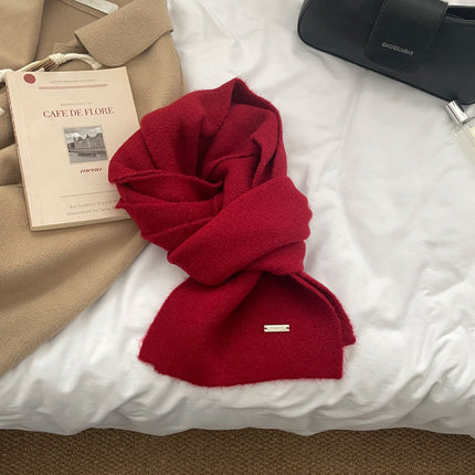Christmas Series ~ New Year Red Atmosphere Scarf Collection Women's Winter ins Advanced Warm Scarf for Autumn and Winter