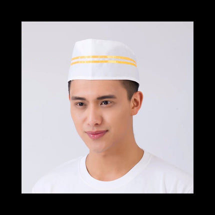 Disposable chef hat men's non-woven hotel kitchen catering special work hat oil-proof Cigarette paper hat high hat