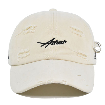 Soft Top Cap 2025 Hip-Hop Men's Korean Baseball Cap Women's Small Ripped Vintage Letter Hat New Year Face