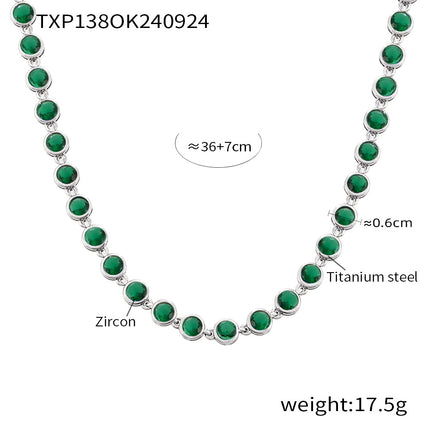 INS Internet Celebrity Bohemian Zircon Bracelet Simple Advanced Dopamine Necklace Advanced Temperament Jewelry suit