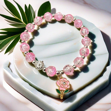 New Chinese-Style Ancient Beaded Elastic String Bracelet, Sweet Girl's Glass Bracelet, Night Market Stall, Cross-Border Live Broadcast Jewelry