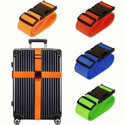 Color Luggage Case Strap One-word Packaging Strap Cute Pull Rod Suitcase Consignment Bundling Strap Box Strap