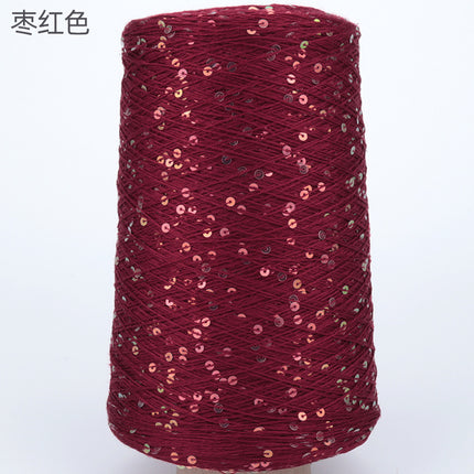 Silk Joy/Tencel Iridescent Sequin Hand-Knitted Yarn Ball Colorful Tencel Sequin Yarn Wholesale 500g