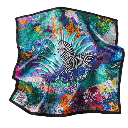 100% Silk Scarf, High-End Hangzhou Silk Small Square Scarf, Spring & Fall Versatile Neck Protection Decorative Shirt Professional Scarf