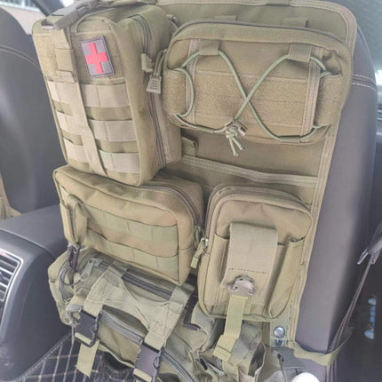 Cross-border car back seat tactical storage bag car multi-functional large-capacity combination storage suspension bag