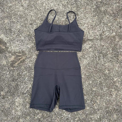 Women's Tight Stretch Yoga Shorts suit U-Shaped Camisole Outer Wear Sports Underwear gym yoga set