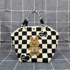 Black check bunny