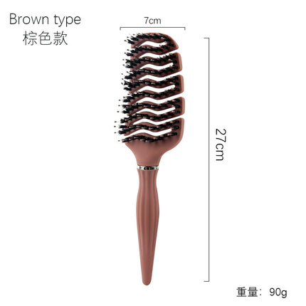 Cross-border Pig Mane Big Bend Combing Fluffy Curly Hair Styling Comb Household Hair Massage Comb Oil Head Pork Spareribs Comb