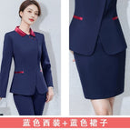 Blue suit + blue skirt / S