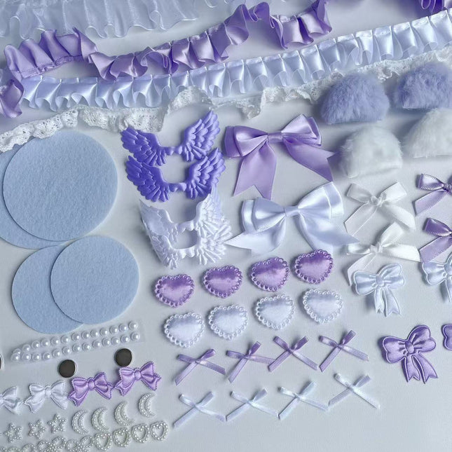 Gumei Handmade Accessories Set Lace Accessories DIY Support Fan Pain Bag Bar Material Bag Handmade Ear Decoration