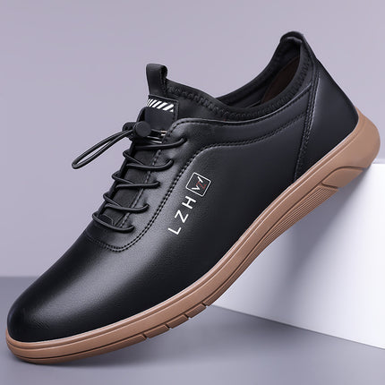 Shenglima Men's Shoes genuine goods Caiyuan Light Luxury New Men's Soft Bottom Non-slip Slip-on Leather Shoes Fashion Casual Shoes