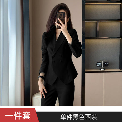 Green Suit Jacket Women's 2023 New High-end Dress Work Clothes Elegant Autumn and Winter Goddess Fan Professional suit