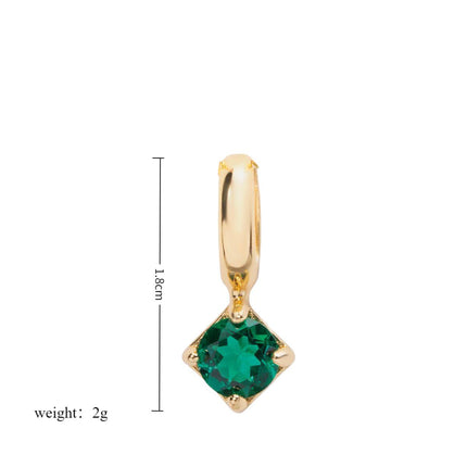 European and American Fashion Free Assembly DIY Accessories Twelve Birthstones December Birthstone Pendant Colorful Zircon Color Retention
