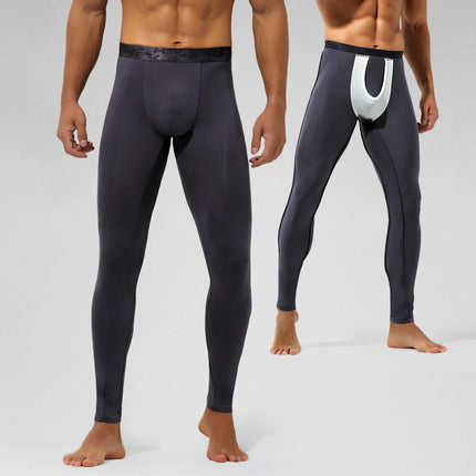 Men's Bullet Separate Autumn Pants Single Piece Leggings Underpants Antibacterial Inner Crotch Warm Pants Men's Thin Line Pants Underpants