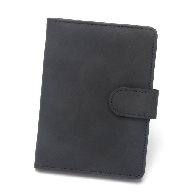 Blank Multifunctional Passport Holder and Luggage Tag Set, Leather Anti-Theft Rfid Passport Cover with Logo Printing for Advertising