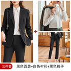 Black striped jacket + 708 pants + 0581 white shirt / S