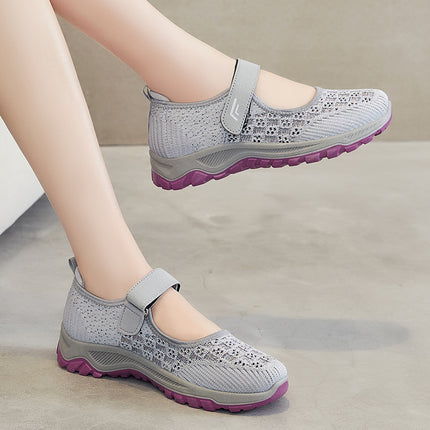 Shoes Women's Mother Shoes Summer New Mesh Shoes Women's Old Beijing Cloth Shoes Middle-aged and Old People's Walking Shoes Soft Sole Old People's Shoes
