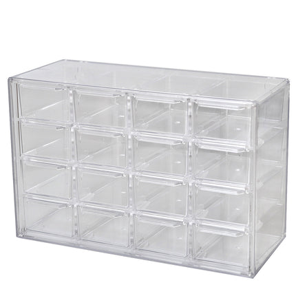 Transparent Jiugongge six-grid dustproof drawer storage box stationery jewelry 12-grid cosmetics storage student