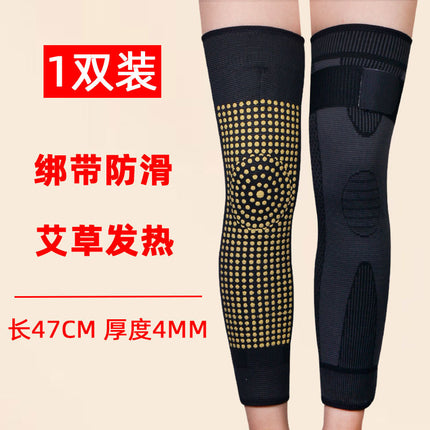 Kneecap warm cold-proof leggings for the elderly thickened fleece-lined men and women knee joint warm inflammation protective paint autumn and winter riding