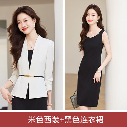 Hotel Manager Professional suit Female Autumn Temperament Long Sleeve Suit Jewelry Store Sales Department Property Consultant Work Clothes