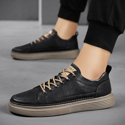 Men's Shoes Spring Business Casual Soft-soled Leather Labor Protection Work Chef Kitchen Sneakers All-match Trendy Shoes 2025